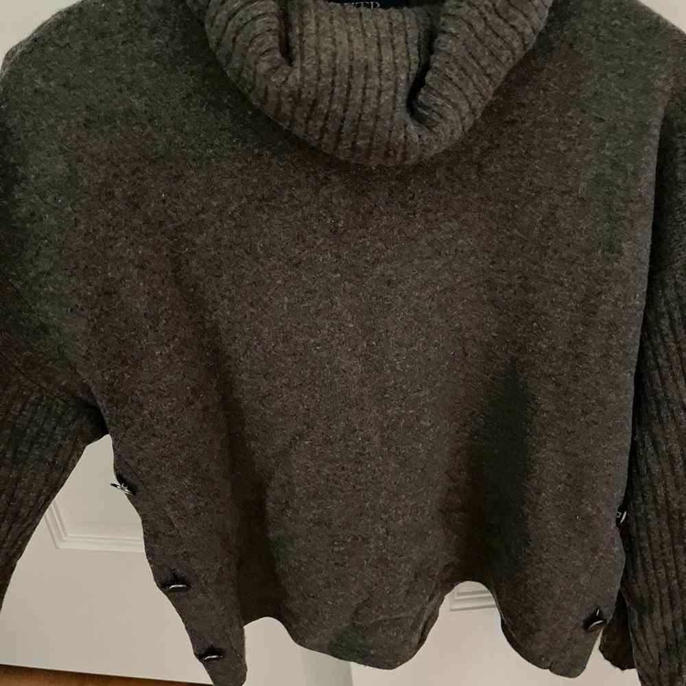 SWTR gray/green turtleneck sweater with side detail - medium